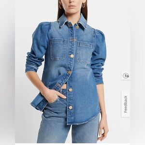 💚Express Light Blue Jean Jacket